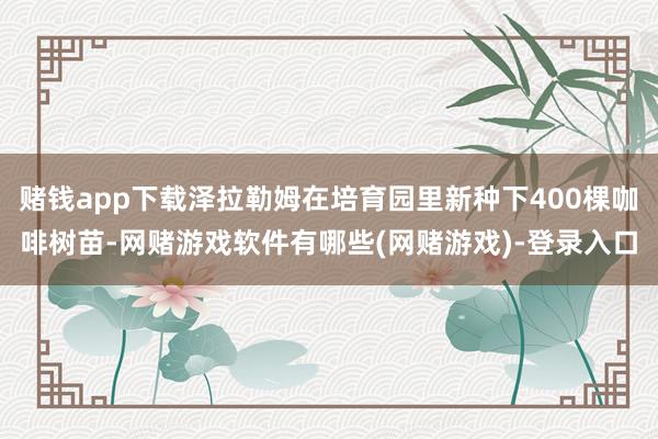 赌钱app下载泽拉勒姆在培育园里新种下400棵咖啡树苗-网赌游戏软件有哪些(网赌游戏)-登录入口